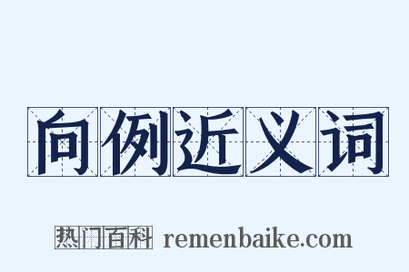 向例近义词是什么意思的图片